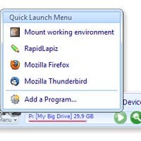 Portable application quick launcher 