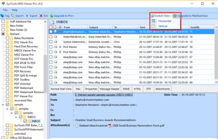 SysTools MSG Viewer Pro screenshot 1