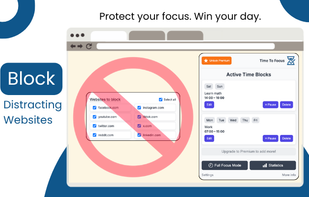Block time-wasting websites and stay focused on what matters.