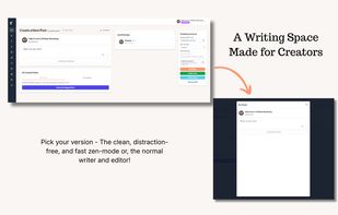 Distraction free writing spacec