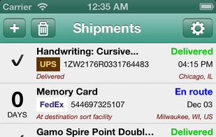 Shiprack Package Tracker screenshot 1