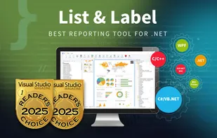 List & Label is a feature-rich cross-platform reporting component for .NET and multiple winner of the Visual Studio Magazine Reader's Choice Awards. 