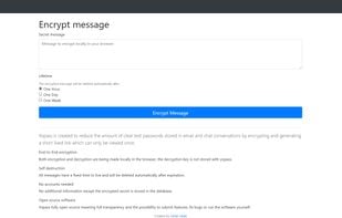 Yopass screenshot 2