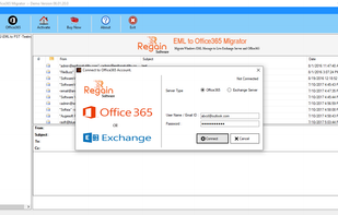 Regain EML to Office 365 Migrator screenshot 3