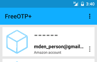 FreeOTP+ (fork of FreeOTP) screenshot 1