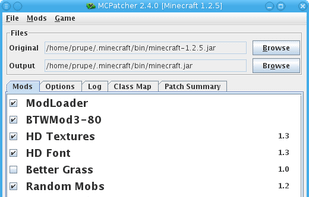 MCPatcher screenshot 2