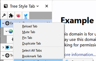 Tree Style Tab screenshot 1