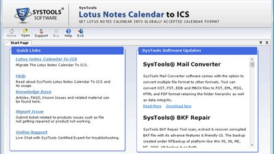 After the Launch of Lotus Notes Calendar to ICS the above mention screen displayed 