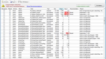 SQL Index Console screenshot 1