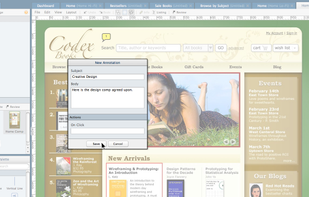 Even annotate & add components to design comps for review