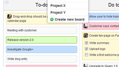 Unlimited boards. Create as many Kanban boards as you like. Each board can be shared or kept private, individually. So you can use both work related boards and private boards on the same account without problem.  You can easily switch between your boards, which is practical if you happen to be involved in several projects on a daily basis.