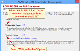 PCVARE EML to PST Converter screenshot 1