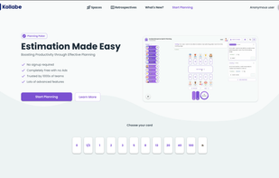 Planning Poker landing page
