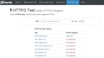 HTTP/2 Support Test