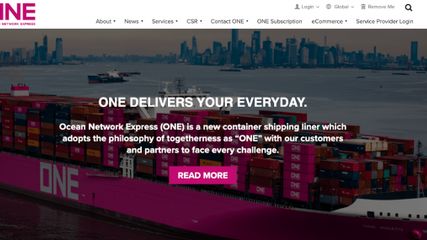 ONE (Ocean Network Express) Corporate Website is powered by Drupal