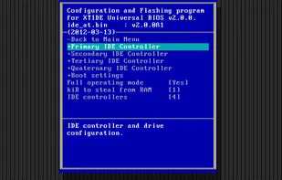 XTIDE Universal BIOS screenshot 1