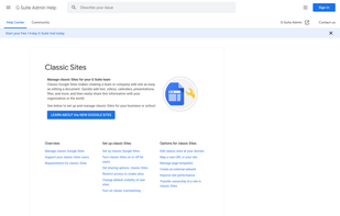Classic Google Sites screenshot 1