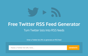 Twitter RSS Feed Generator screenshot 1