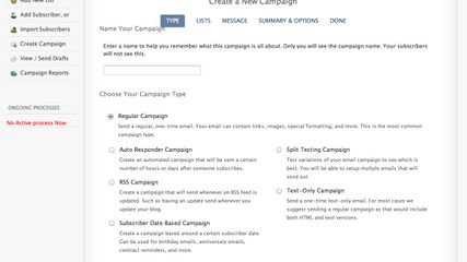 Creating a email campaign