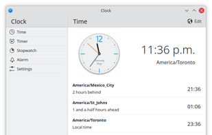 KClock Clock screenshot 1