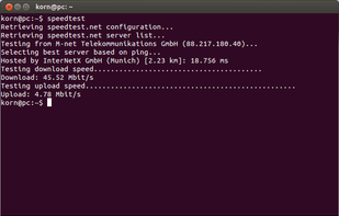 speedtest-cli screenshot 1