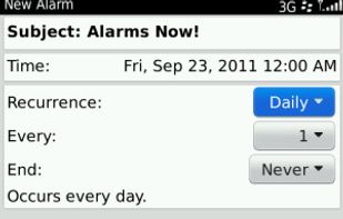 Recurrence Daily