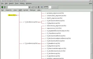 the xref dialog displaying referenced functions (multi-level)