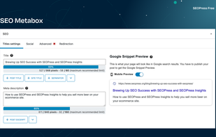 SEOPress screenshot 1