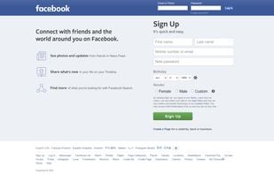 Facebook old login page