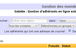 Members list filtering