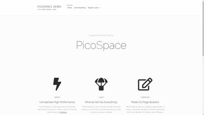 A demo site built with the PicoSpace theme.