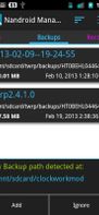 Nandroid Manager screenshot 1