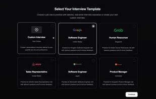 App Interview Template Selection