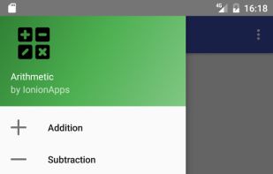 Arithmetic practice and tests screenshot 1