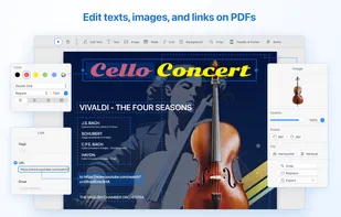 Edit texts, images, and links on PDFs