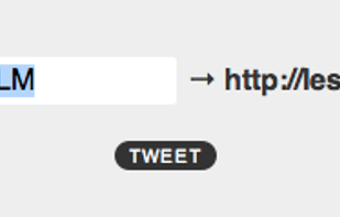 Ready to share a shortened link (this is actually a redirection to lessnmore.net)