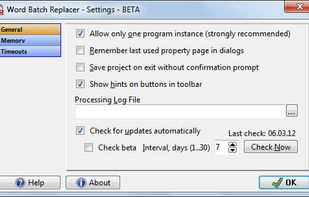 Settings Dialog