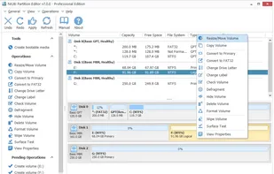 Partition operations