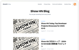 ShowHN Today screenshot 1