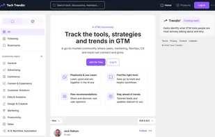 Tech Trendin' GTM community homepage