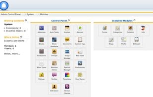 ImpressCMS screenshot 1