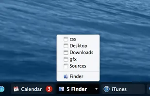 No more window-hunting
Find the window you're looking for at a glance. If an application has more than one window, you'll know right away. Click that application to open the window menu, which allows you to bring any window or even just the application itself to focus. You can turn window grouping off, and all your individual windows will be shown right in uBar.