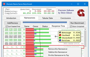 DNS Benchmark screenshot 1