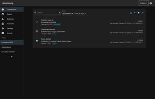 Abrechnung screenshot 1