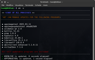 update all, command `am -u`