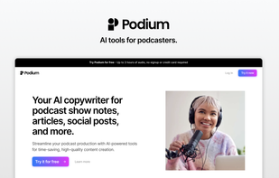 Visit hello.podium.page and easily start a free trial. Podium is your source for AI tools for podcasters and content creators.