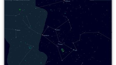 KStars showing the constellation of Orion