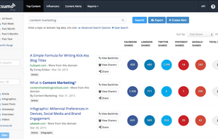 Buzzsumo screenshot 1