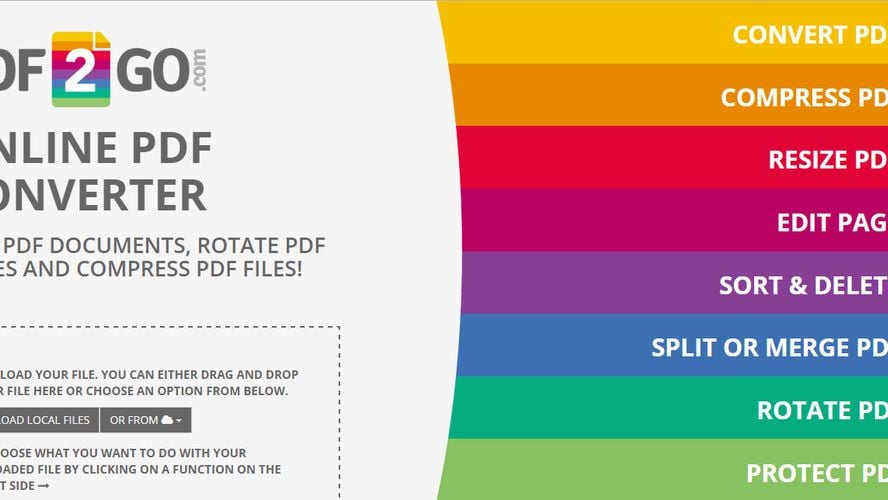 PDF2GO: Edit PDF Files Online And Convert, Compress, Merge, Split ...