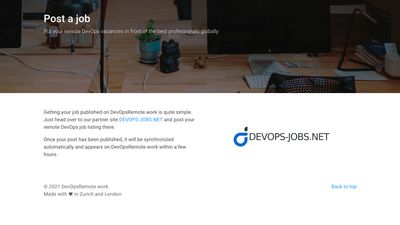 Posting DevOps jobs via partner site